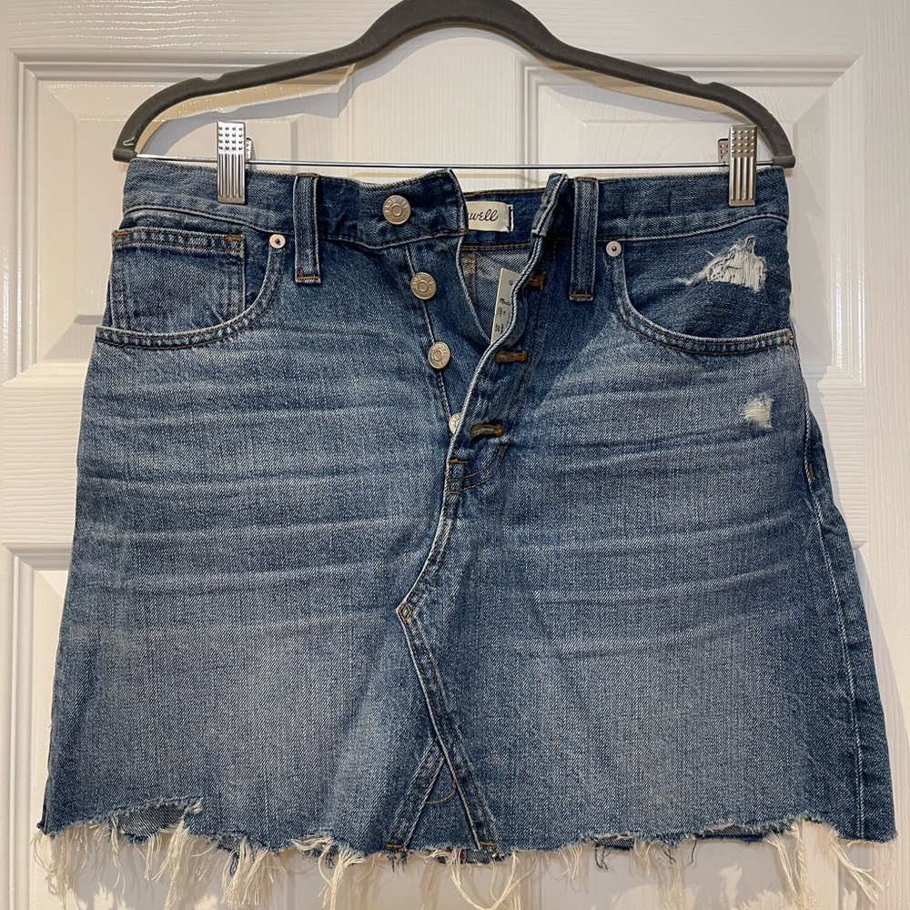 Madewell Button From Jean Skirt